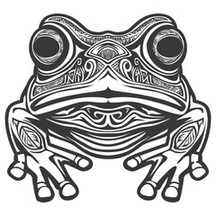 Fototapeta premium Ornate Tribal Style Frog with Geometric Patterns