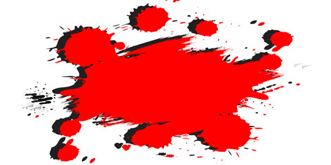 red watercolor brush painting splash splatter grunge graphic element blood splash vector