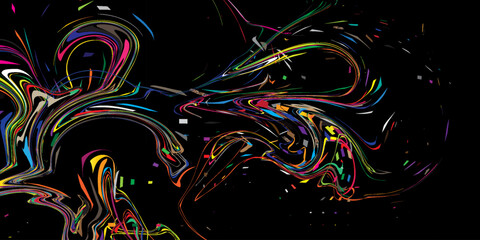 Abstract wavy background pattern. Illustration of colorful curved lines.