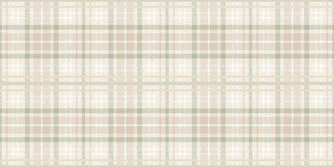 Neutral beige green seamless plaid vector pattern background