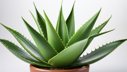 aloe vera plant on white