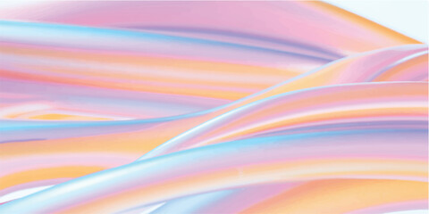 Obraz premium A vibrant abstract background features smooth rainbow waves and colorful light curves in a bright motion blur texture illustration