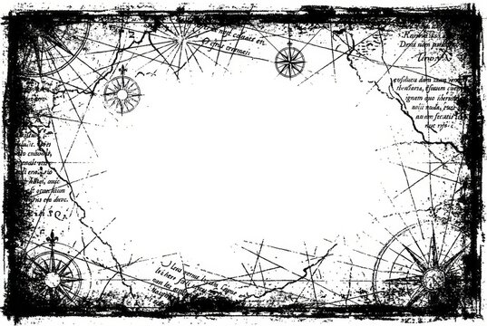 Rectangular grunge texture frame border overlay illustration.