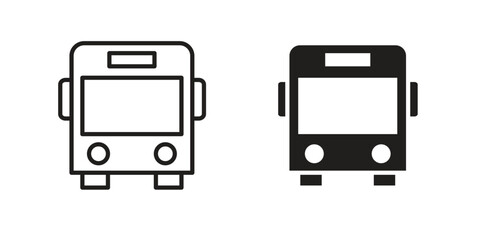 Bus icon Symbol for App and Web UI Design Vectors