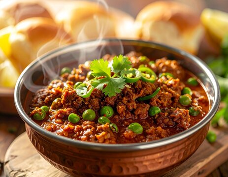 Authentic Indian Mutton Keema - Fragrant Minced Lamb Curry Cooked with Onions, Tomatoes, and Warm Spices
