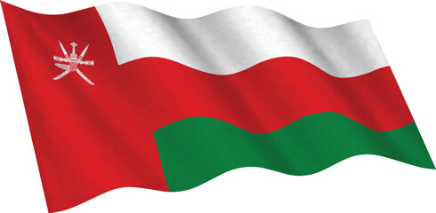 Obraz premium Waving National Flag of Oman