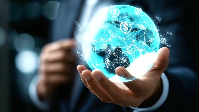 Advanced trustless wealth distribution algorithms icon concept showcasing fairness and equity in financial resources allocation, with copy space