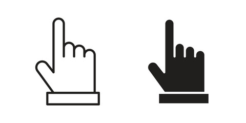 Fototapeta premium Finger icon Symbol for App and Web UI Design Vectors