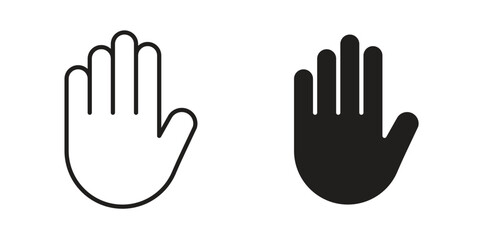 Obraz premium Hand icon Symbol for App and Web UI Design Vectors