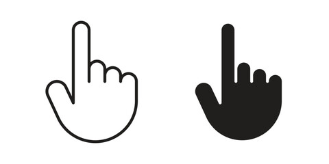 Obraz premium Hand pointer icon Symbol for App and Web UI Design Vectors