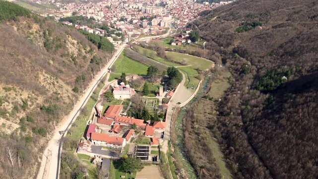 Kosovo 4K. Patriarchate of Pec. Serbian Orthodox Monastery. Peja. 13th Century. World Heritage Site