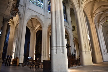 Fototapeta premium Voûtes&nbsp;de&nbsp;l'église&nbsp;Saint-Gervais&nbsp;à&nbsp;Paris.&nbsp;France
