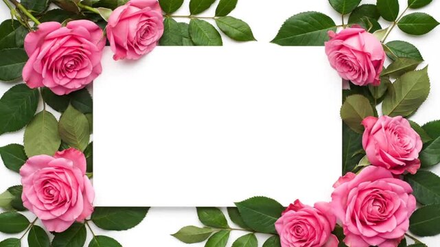 Blank white rectangle with soft shadows and subtle pink highlights.