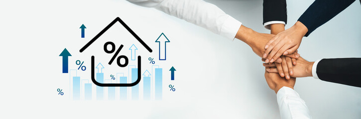 This image captures hands united in support, symbolizing teamwork and growth in business, alongside...