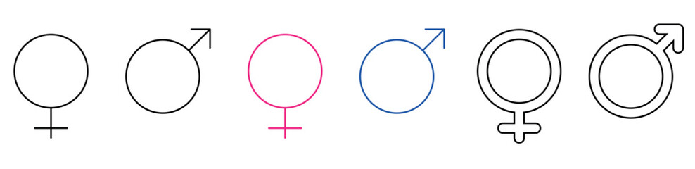 Gender icon. Male, female sign of gender equality icon vector. © Sohail M
