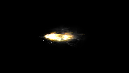 Gun flash. Realistic muzzle flash and shotgun fire and smoke © RIHAN