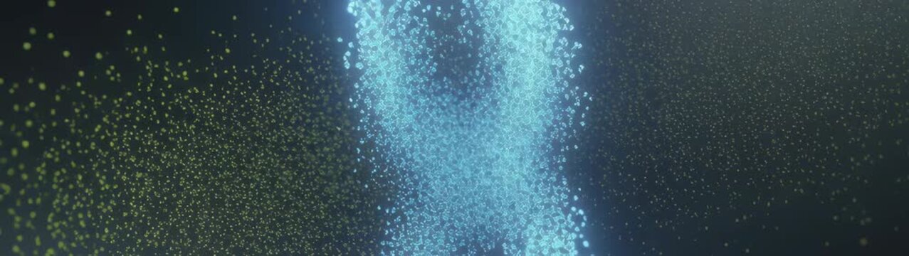 Quantum Computing And Nanotechnology Innovation Abstract Visualization Of Data Flow Artificial Intelligence.
