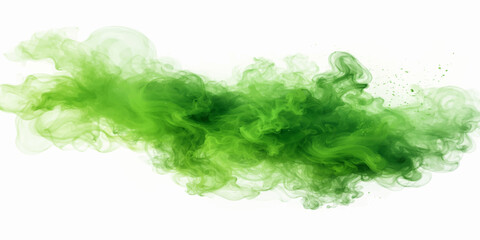 Fresh organic lettuce leaf design featuring abstract green smoke and ink texture isolated on a white background with healthy nature patterns © Kazim