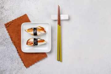 Eel sushi set © evgeeenius