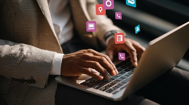 Professional businessman working on a project together in the office Using economic growth charts and network connections to accompany the data. in analyzing future trends