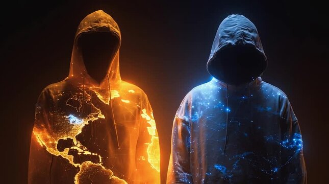 Hackers are planning to hack and attack Zeroday networks and cyber security systems in Smart digital city with Data center on cloud cyber security and Blue Binary Data Software Programming Code