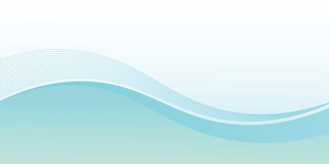 Abstract Light Blue Teal Wave Background Smooth Flowing Lines Minimal Corporate Design