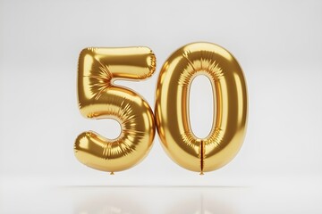 Shiny Metallic 50th Anniversary Party Decor