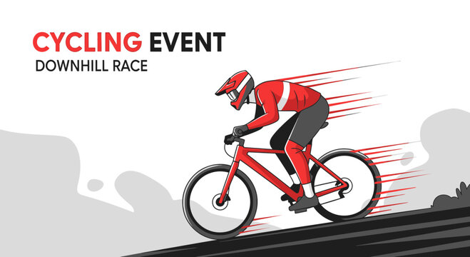 Downhill Cycling Event: A Dynamic Illustration of Speed and Competition in Mountain Biking