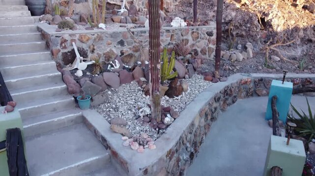 Mexcio desert landscaping at villa 