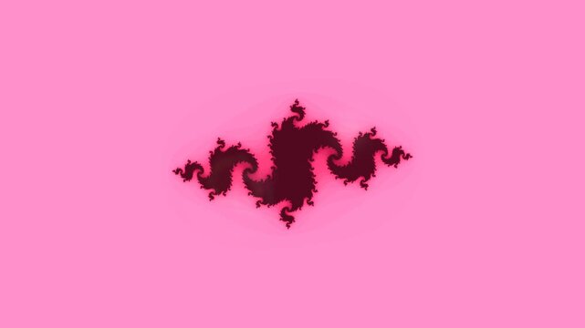 Abstract Fractal Pattern on Pink Background.