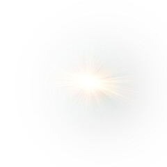 Obraz premium PNG glowing delicate star with sparkle effect. Glowing yellow light, sun-like stars.
