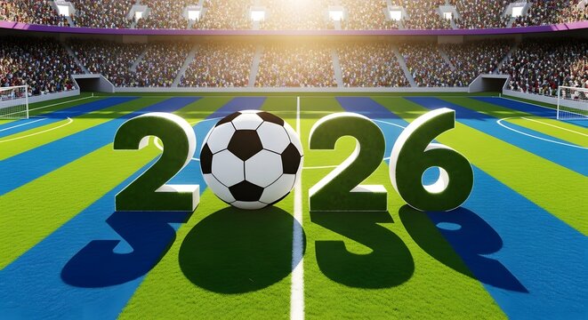 Fifa world cup 2026 soccer stadium scene