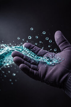 Cybersecurity Firewall Concept Showing Liquid Threat Deflection