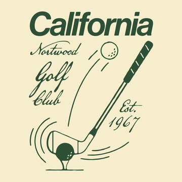 Vintage Golf and Country Club T-Shirt Design Collection, Retro Athletic Sport Illustrations, Classic Golfer Action and Luxury Clubhouse Vector Graphics for Apparel.