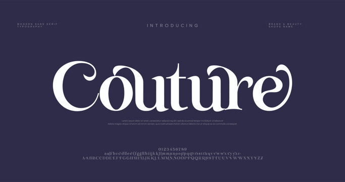 Couture Fashion Typography Logo Design