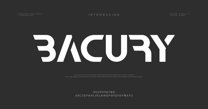 A modern design logo for the company Bacury is introduced