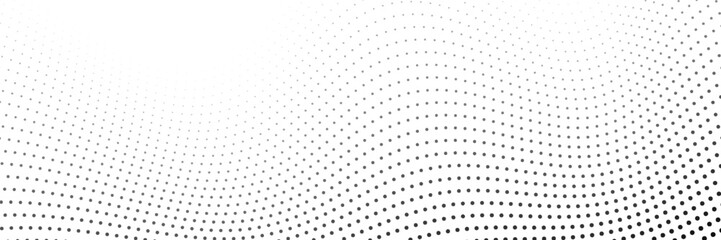 Dotted gradient halftone background. Horizontal seamless dots pattern in pop art style.