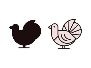 Fototapeta premium Set of 2 turkey icons vector