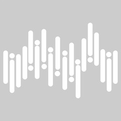 Obraz premium Gray background with round and oval holes.