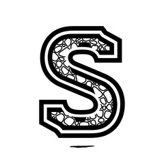 Intricate Letter S Design Graphic for Brand Identity Project: Stylish Alphabet Element, Textured Isolated Vector Illustration, Decorative Typography Symbol, Creative Design, Ornamental Initial Monogra