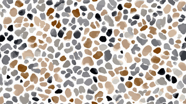 Abstract animal print background with watercolor style gray and brown spots on white. Neutral muted leopard spots seamless pattern design