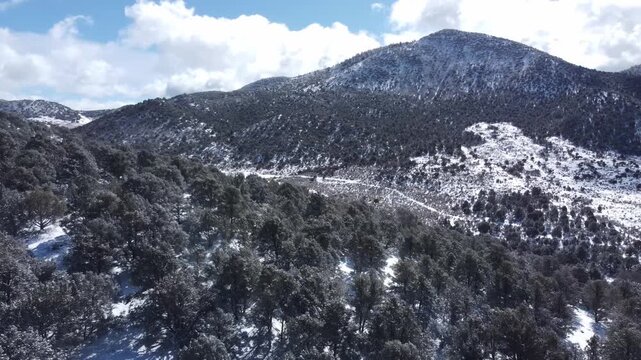 Snow covered Utah Mountains 