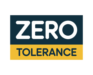 Fototapeta premium A bold logo featuring the phrase Zero Tolerance in a striking color scheme