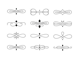 Ornate black line dividers adorn a clean white.