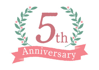 月桂樹のかわいい5周年アイコン