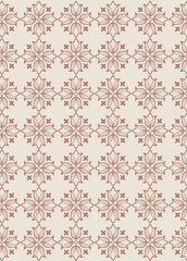 Floral Seamless Pattern with Elegant Repeating Flowers and Botanical Elements, Decorative Background for Textile and Wallpaper