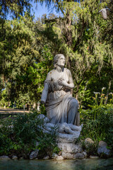 Obraz premium Classical Marble Statue in Garden Park, Rome, Italy