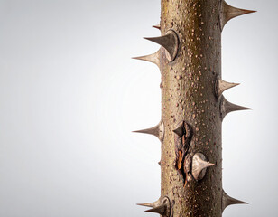 식물-나무-가지-줄기-가시-가시나무-장미가시-식물가시-가시식물-흰색 배경