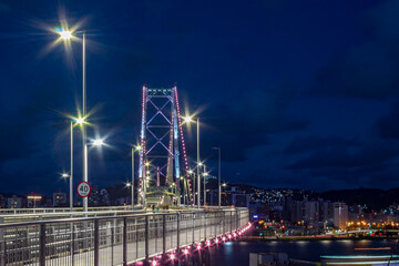 bridge at night Florianopolis Santa Catarina Brazil Florian&oacute;polis