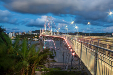 bridge at night Florianopolis Santa Catarina Brazil Florian&oacute;polis